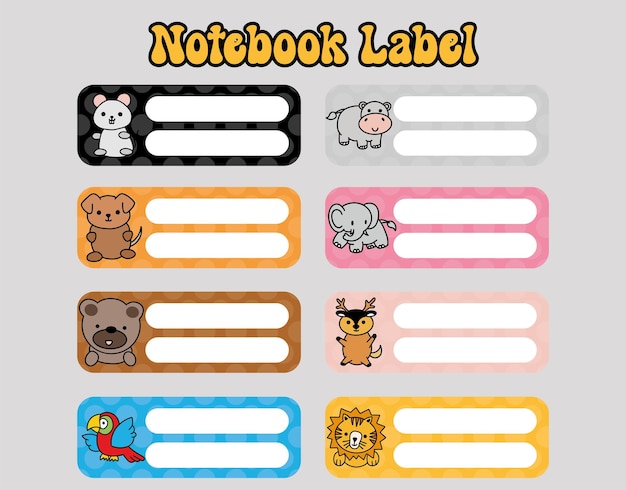 Back to school labels Set stickers for notebook vector