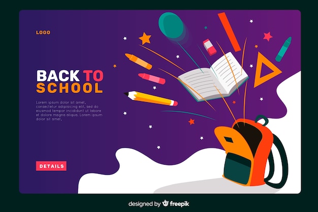 Back to school landing page