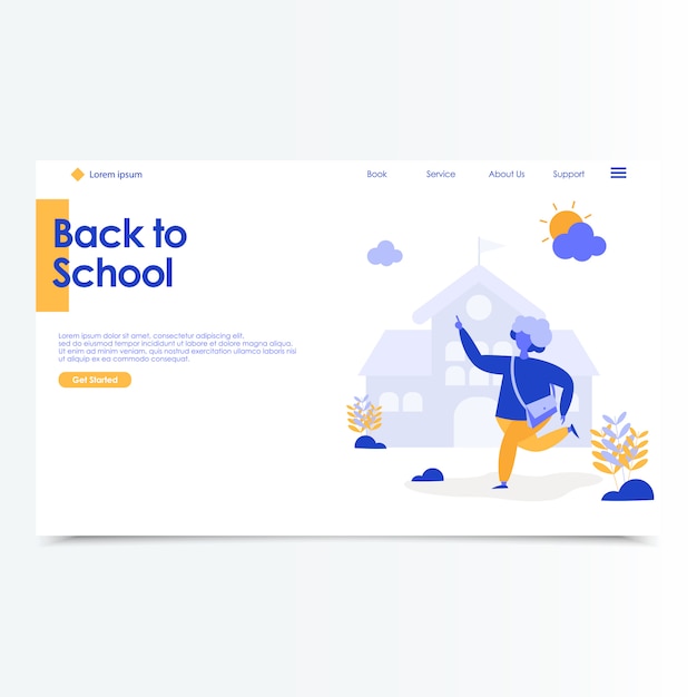 Back to school landing page