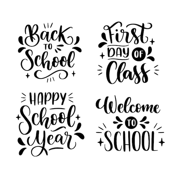 Back To School Calligraphic Design. Hand Drawn Vector Lettering Of Phrase  Back To School. School Sale Black Lettering Isolated On White Background.  Royalty Free SVG, Cliparts, Vectors, and Stock Illustration. Image 66481910.