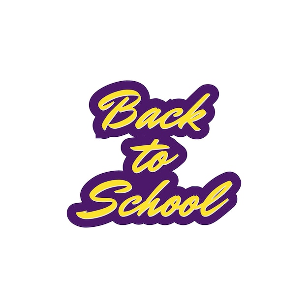 Back to school lettering Template for logo banner poster flyer greeting card web design print design Vector illustration