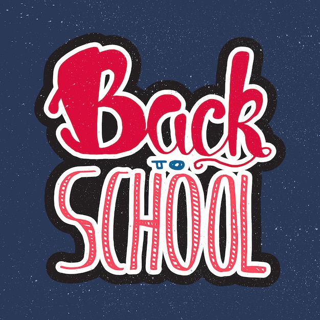 Vector back to school lettering