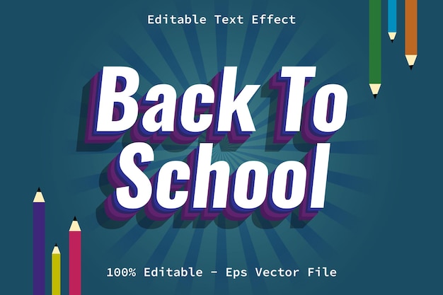 Back to school modern text effect