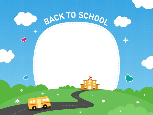 Vector back to school nature background illustration