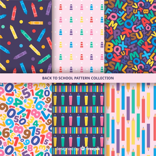 Back to school pattern collection