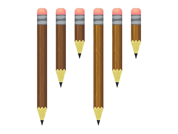 Vector back to school pencil drawing student vector element illustration diversity classroom kids colorful