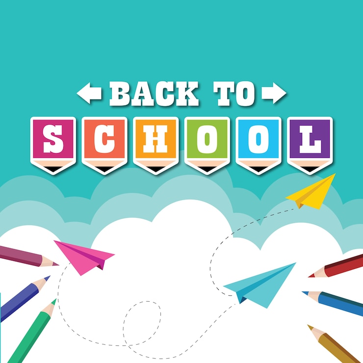 Vector back to school pencil sign