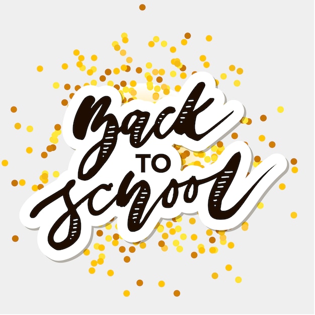 Back to school - lettering calligraphy phrase Vector Image