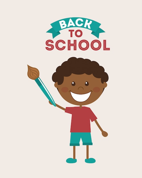 Back to school over pink background vector illustration