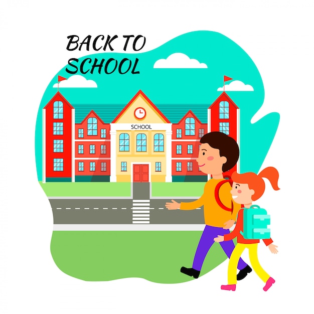 Vector back to school poster flat vector design