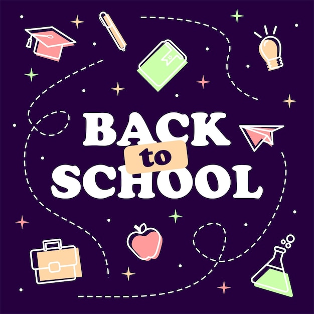 Back to school poster template vector