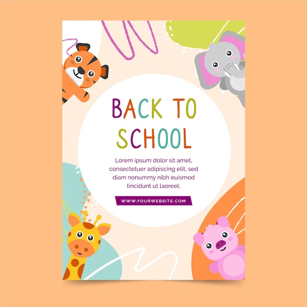 Vector back to school poster template