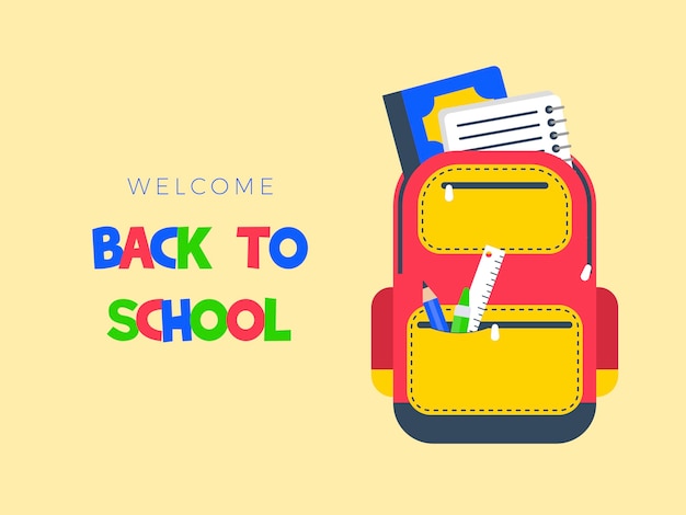 Vector back to school poster template