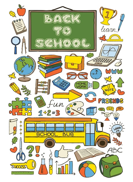 Vector back to school poster