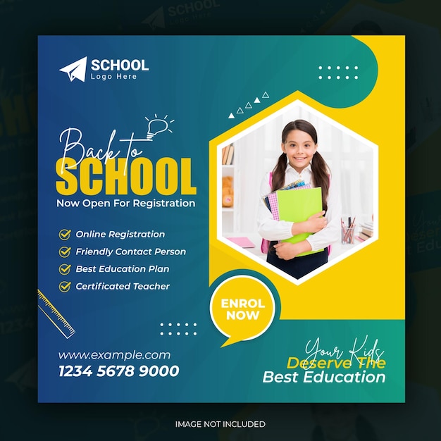 Back to School Promotion Flyer for Enrollment