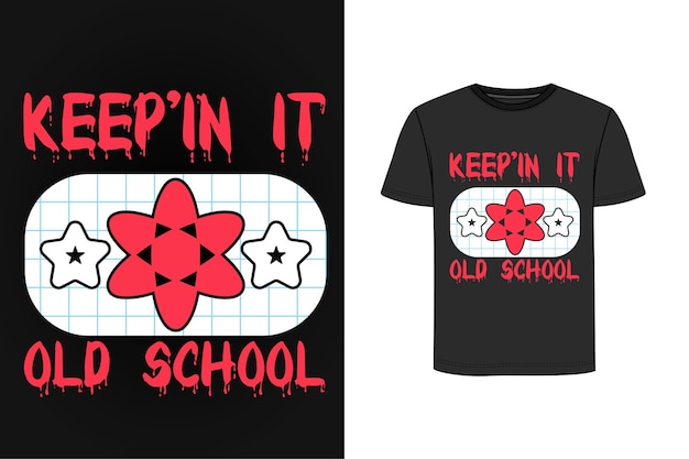 Vector back to school retro vintage t shirt design