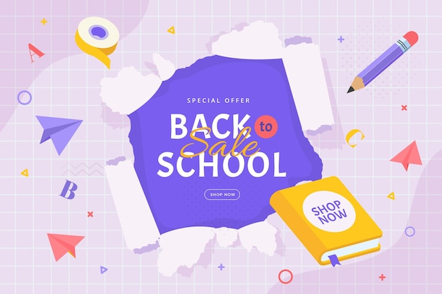 Back to school sale background