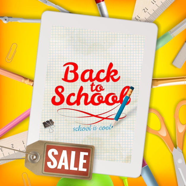 Back to school sale background.