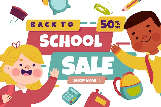 Back to school sale background