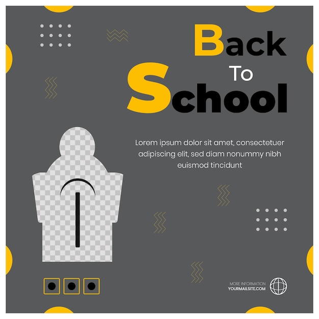 Vector back to school sale banner poster flat design colorful vector