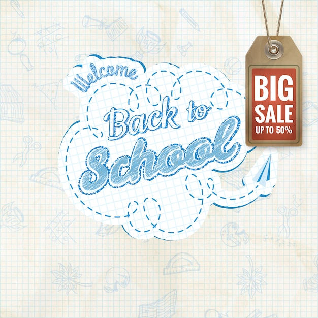 Back to School sale banner.