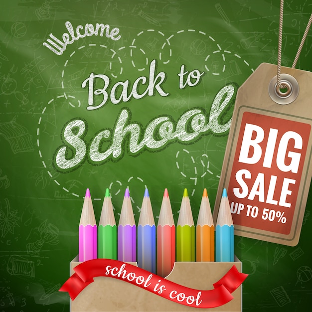 Back to School sale banner.