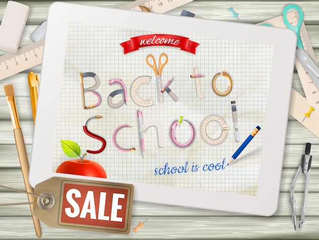 back to school sale banner.