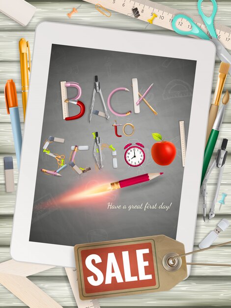 Back to School sale banner.