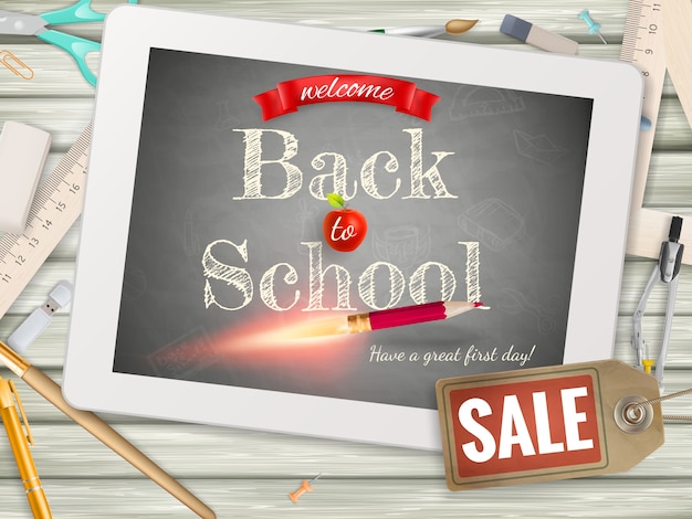 Back to school sale banner.