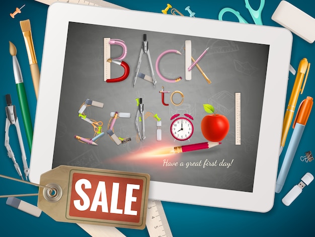 Back to School sale banner.