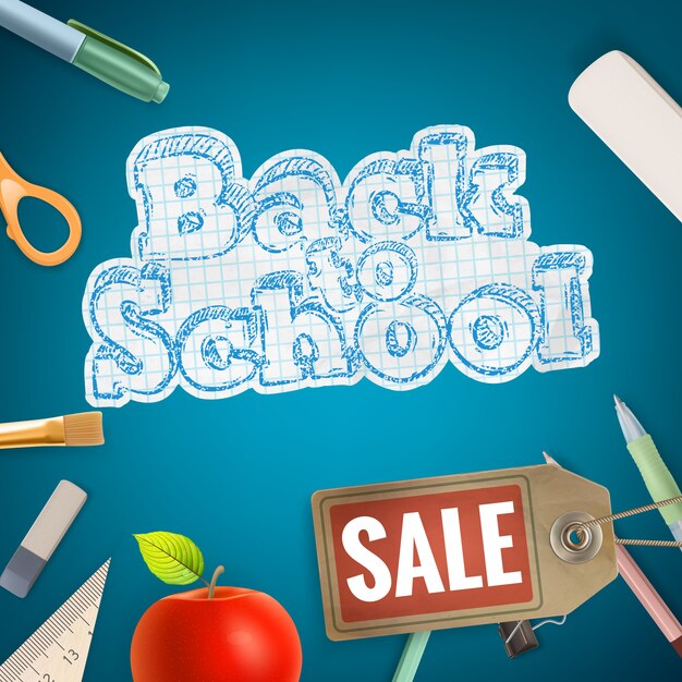 Back to school sale banner.