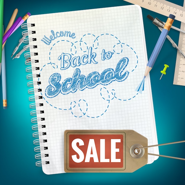 Back to School sale banner.