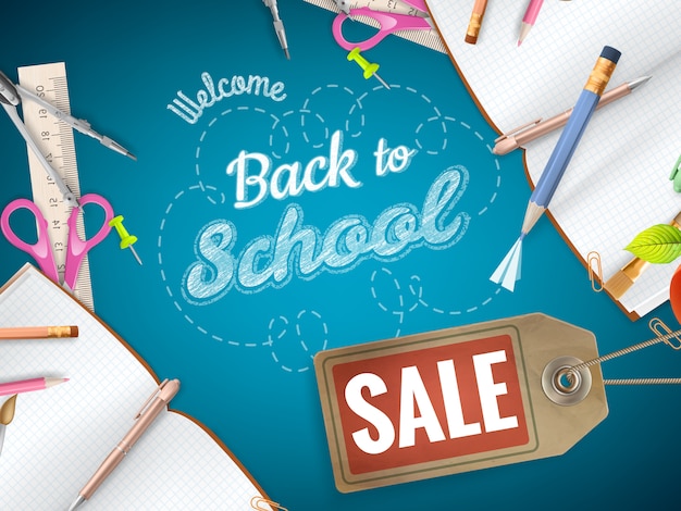 Back to school sale banner.