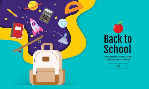 Back to school sale banner