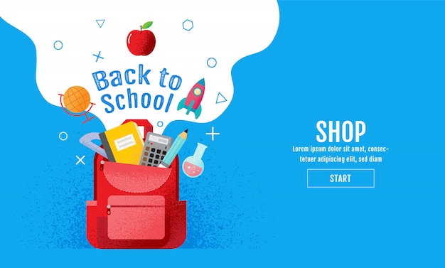 Back to school sale banner