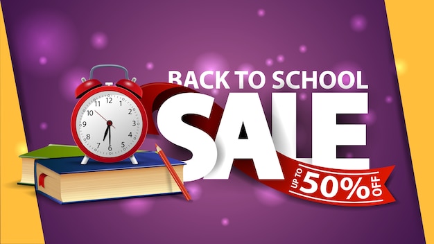 Back to school sale banner