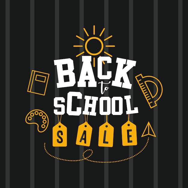 Back to school sale illustration