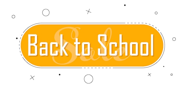 Back to school sale poster design template or banner for shop and online store vector illustration