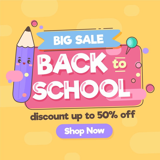 Vector back to school sales