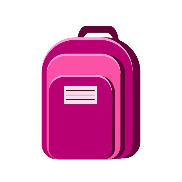 Back to school. school backpack on a transparent background, vector graphics. education banner