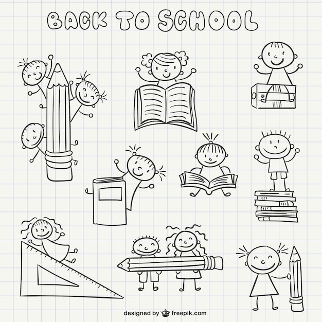 Back to school scribbles pack