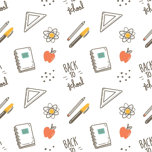 back to school seamless background 