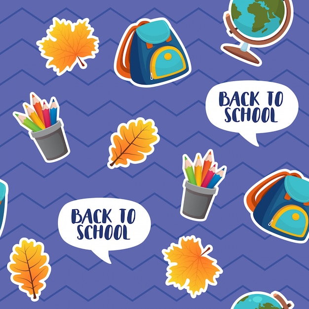 Back to School Seamless Pattern 