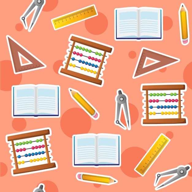 Back to school seamless pattern