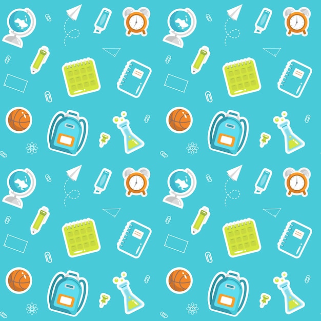 Back to school seamless pattern