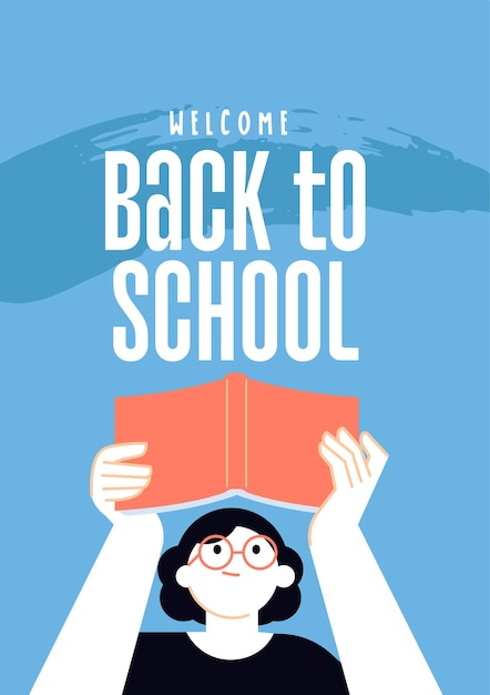 Vector back to school social media banner design template