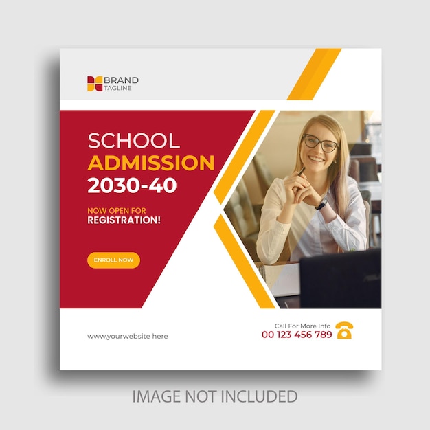 Back to school social media post and banner design