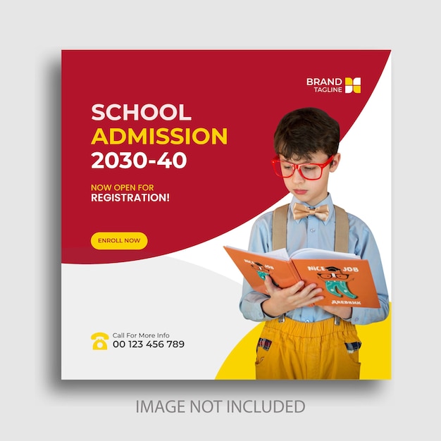 Back to school social media post and banner design