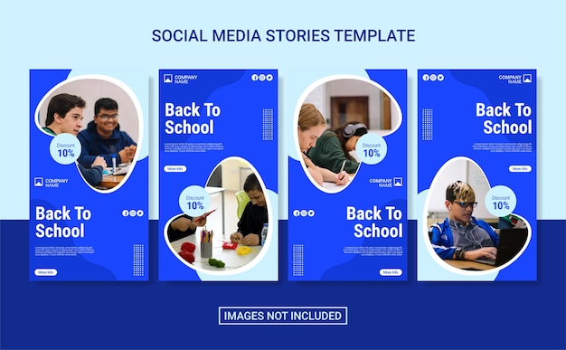 back to school social media story collection template