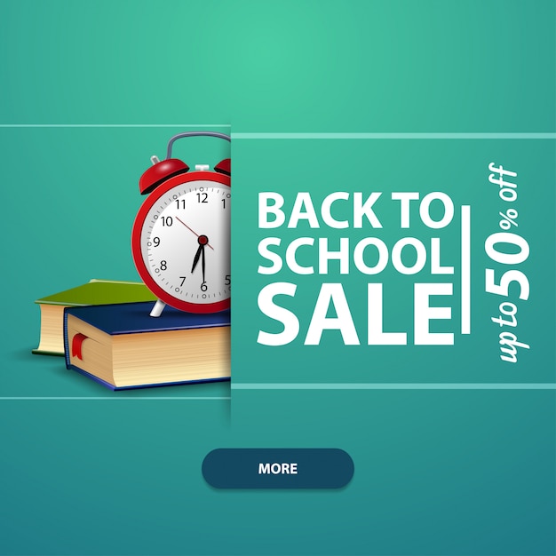 Back to school, square banner for your website, advertising and promotions 